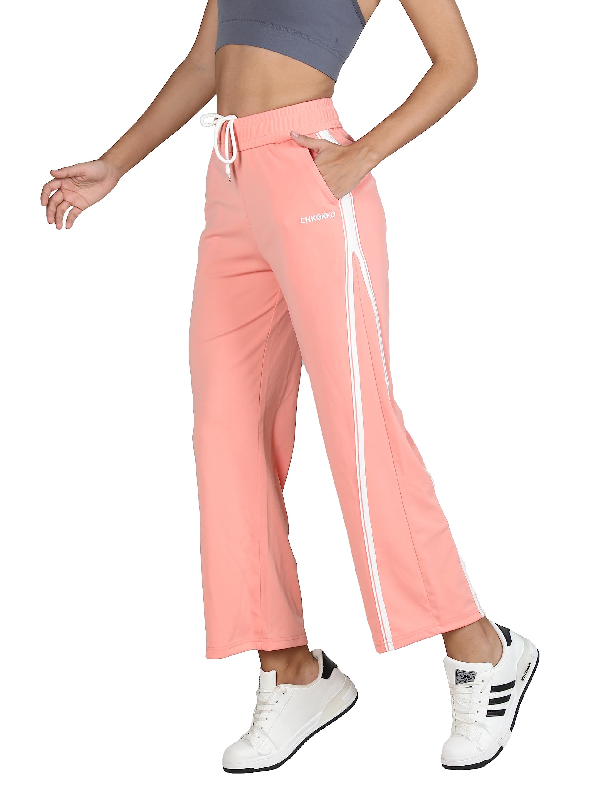 chkokko Women's Regular Fit Mid Rise Track Pant-picture-42