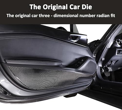 Miniatura 3 de Adhesivo antideslizante de fibra de carbono suave para panel de puerta interior de Mazda MX-5 ND 2015-2023, cojines amortiguadores antiimpactos,