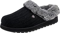Skechers BOBS Women's Keepsakes Ice Angel Slippers - Cozy Memory Foam Clogs with Faux Fur for Indoor/Outdoor Comfort