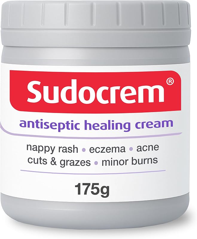 Sudocrem® Antiseptic Healing Cream, Zinc Oxide Cream for Nappy Rash, Eczema, Acne, and Minor Burns, 175g (Pack of 1)
