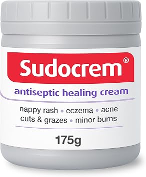 Sudocrem  Antiseptic Healing Cream, Zinc Oxide Cream, 175g | For Nappy Rash, For Eczema, For Acne, For Minor Burns, Pack of 1