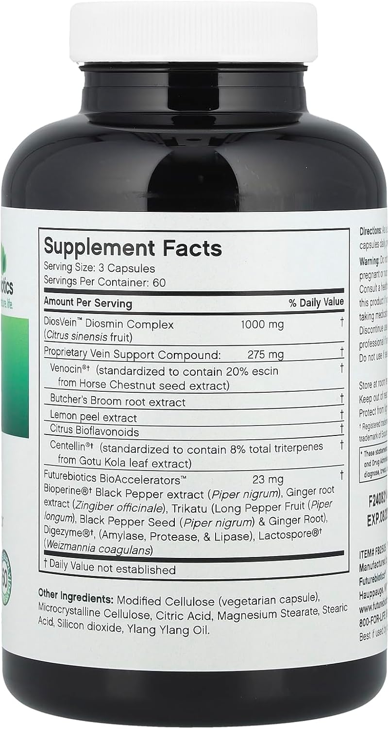 Futurebiotics VeinFactors, 180 Vegetarian Capsules