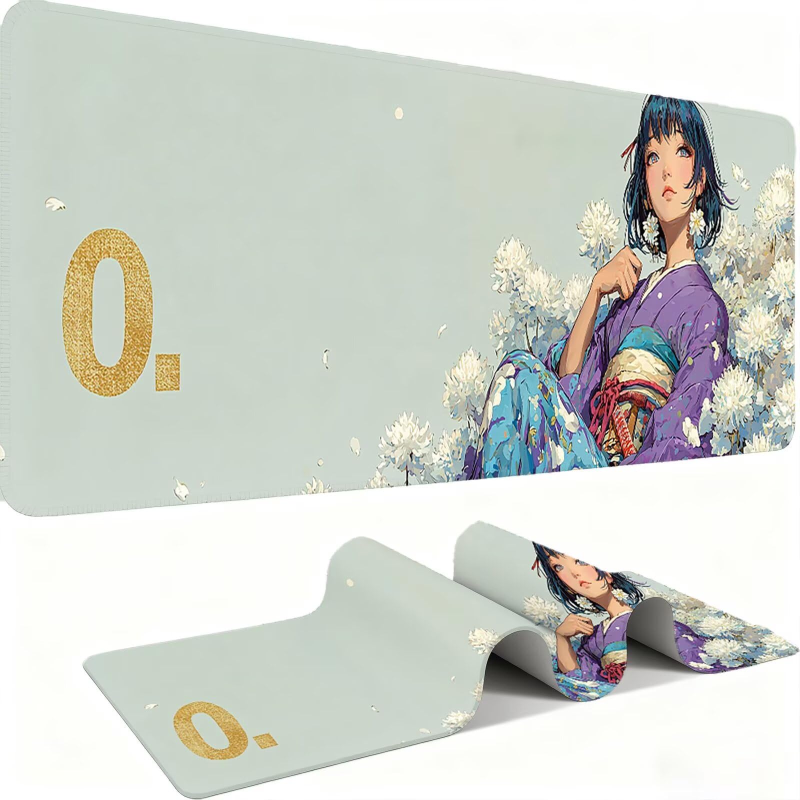 Podkładka pod mysz 1200 x 600 mm Podkładka pod mysz dla graczy, bardzo cienka podkładka na biurko antypoślizgowa gumowa podstawa zmywalna ulepszona szybkość i precyzja do komputera, komputera, pracy