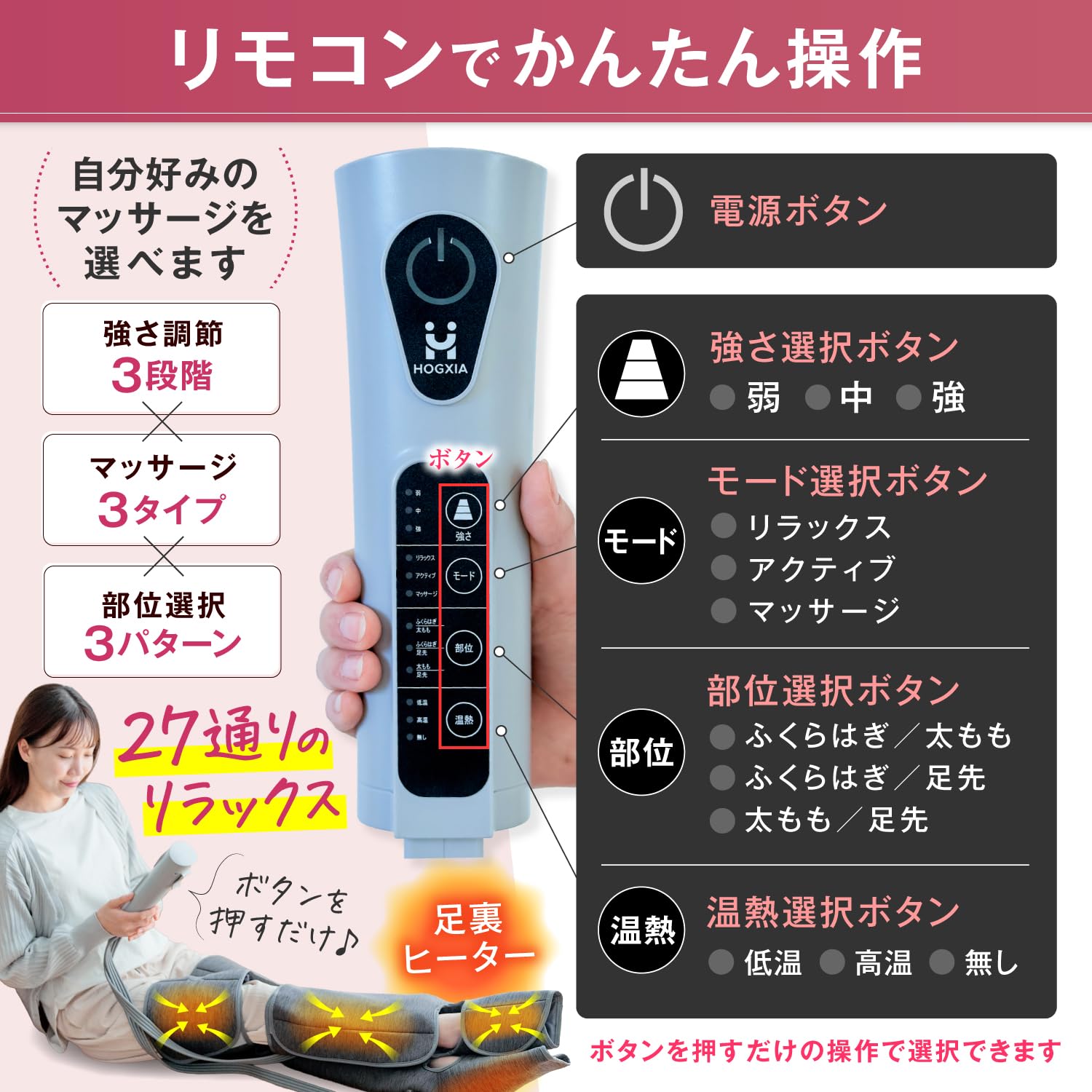 Amazon | HOGXIA ホグシア フットマッサージャー 【 医療機器認証
