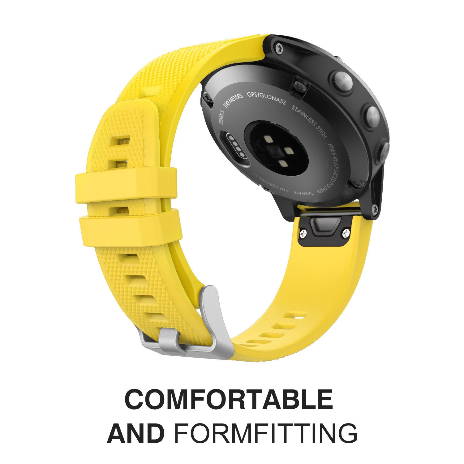 MoKo Silikon-Armband Für Garmin Fenix/Forerunner/Instinct – 22 Mm, Wasserdicht, Limonengrün