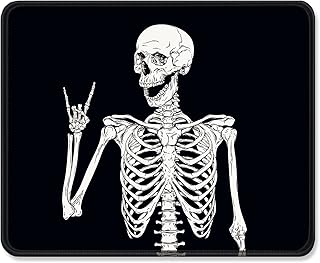 ITNRSIIET Mouse Pad with Non-Slip Rubber Base, Stitched Edge, Premium-Textured, Waterproof Gaming Mouse Pad for Wireless Mouse, Computers, Laptop, Office, 10.2×8.3 in, Human Skeleton