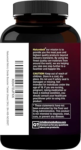 Miniatura 8 de NatureBell Suplemento de óxido nítrico de 3,600 mg, 300 tabletas bisectadas Complejo 2 en 1 de L-Arginina + L-citrulina para hombres y mujeres -