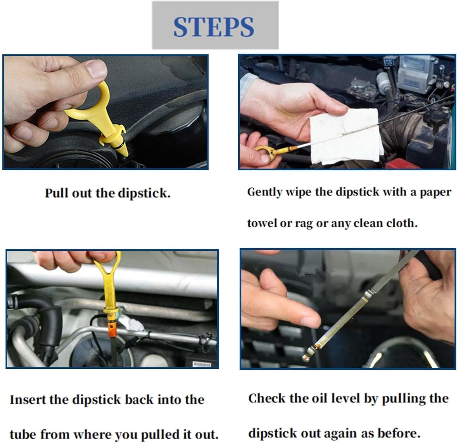 Engine Oil Dipstick Compatible with Audi Q7 2010-15 3.0L TDI Diesel, Compatible with VW Touareg 2011-18 3.0L V6, 23Inch Engine Oil Level Dipstick Indicator, Replace 059115611AM 059115611-AM