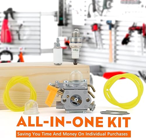 Miniatura 3 de Hipa 308054043 CS26 SS26 Carburador para Ryobi Homelite SS30 CS30 EX26 BC30 26cc TP30 SX135 25cc RY09050 TP26 30cc recortadora soplador de hojas