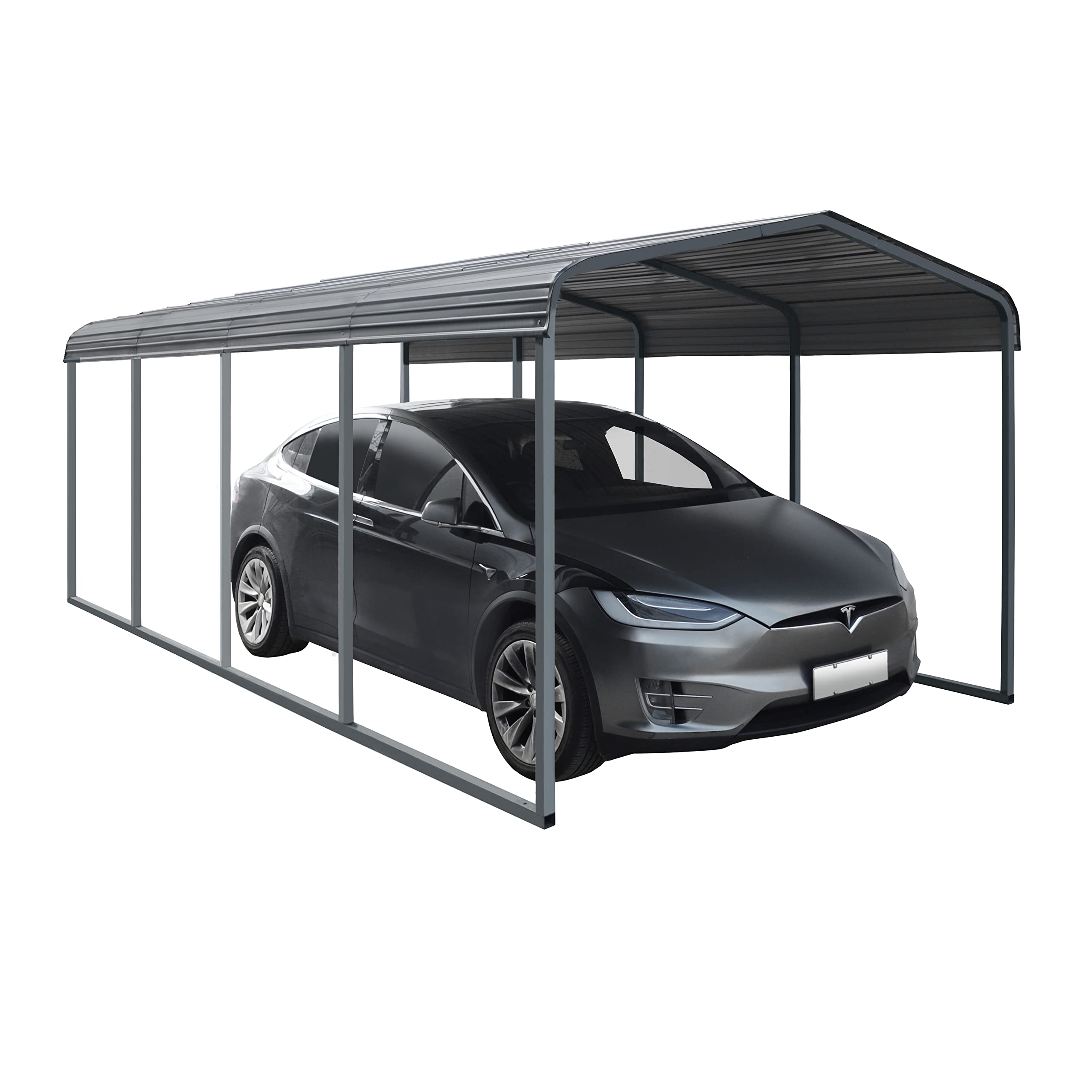 Buy VEIKOU Metal Carport, 12’x20’ Carport with Galvanized Metal Roof ...