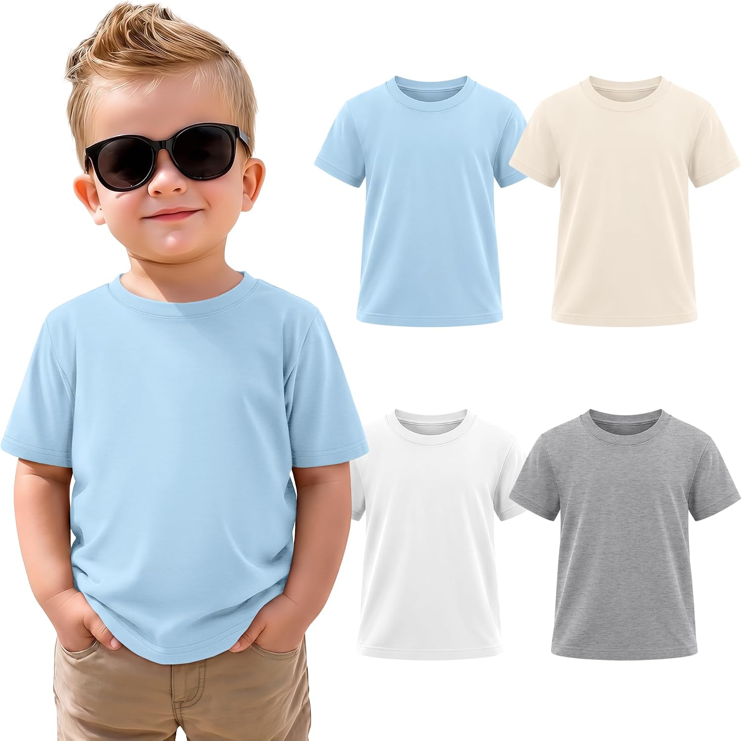 4 Pack Toddler Boys Shirts