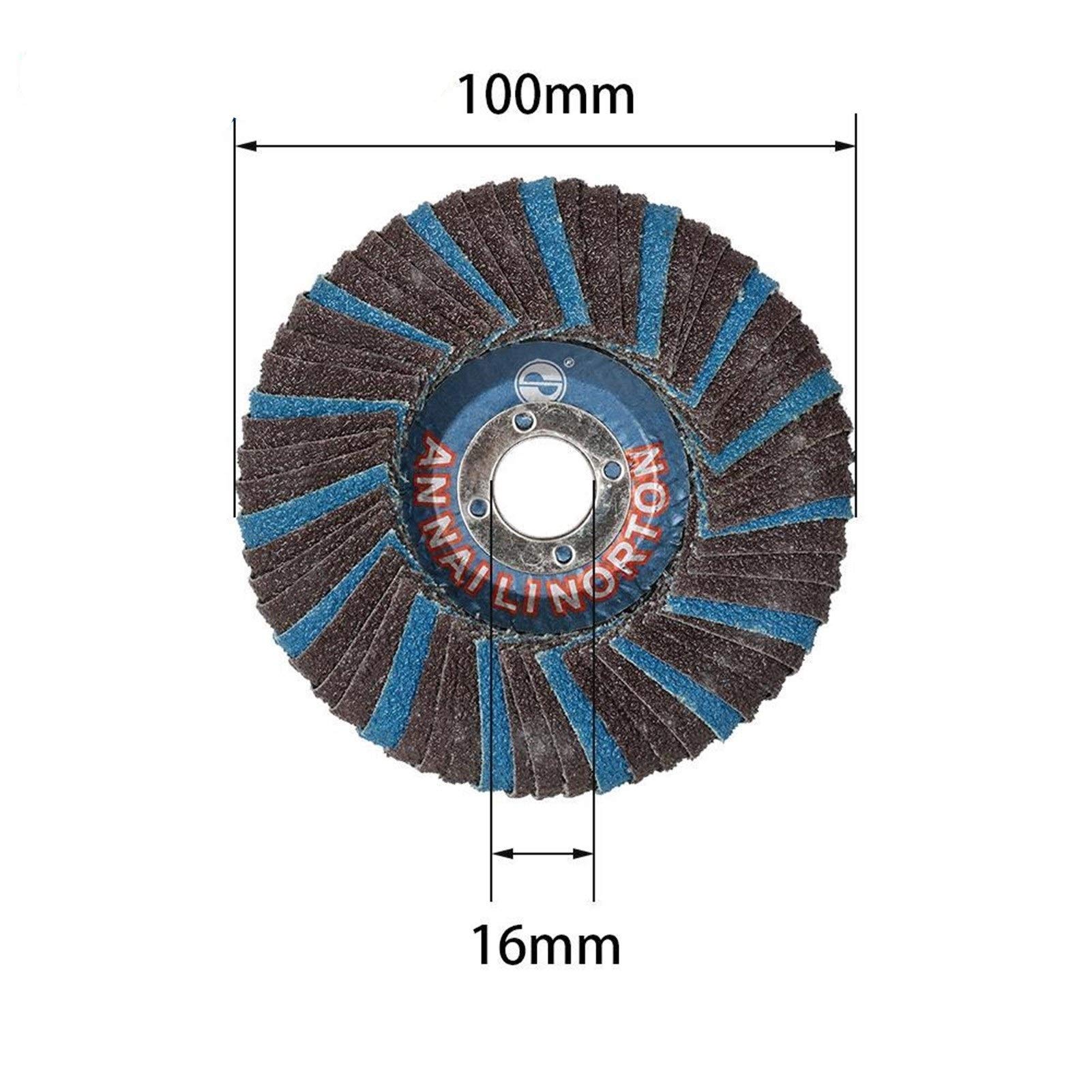 Mola, Ruote a Disco Lamellare Dischi Abrasivi per Levigatura Di Metallo, Legno, Lucidatura, Pulizia Della Fusione, Utensili Abrasivi/125Mm/10Pcs