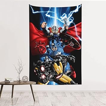 Amazon Co Jp マーベル アベンジャーズ タペストリー 壁掛け 壁飾り インテリア ウォールアート 模様替え 部屋 アート おしゃれ ナチュラル シンプル 布 ポスター 多機能 布ポスター 部屋飾り お店 雑貨 個性ギフト 北欧 和風 目隠し 背景布 大判 部屋 背景 カフェ