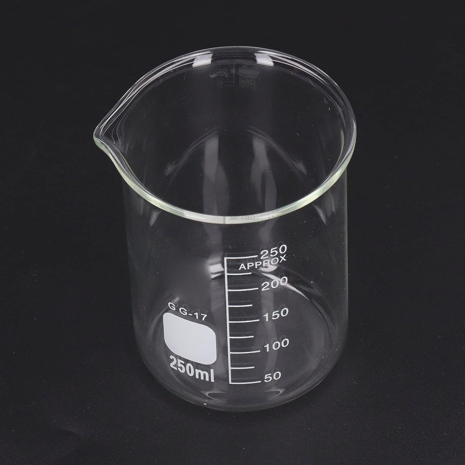 Scientific Beaker Glass 250ml Large Capacity Clear Scale Tool Set Kit for Experiment Laboratory Teaching Home Industrial Use Borosilicate Glass 10Pcs