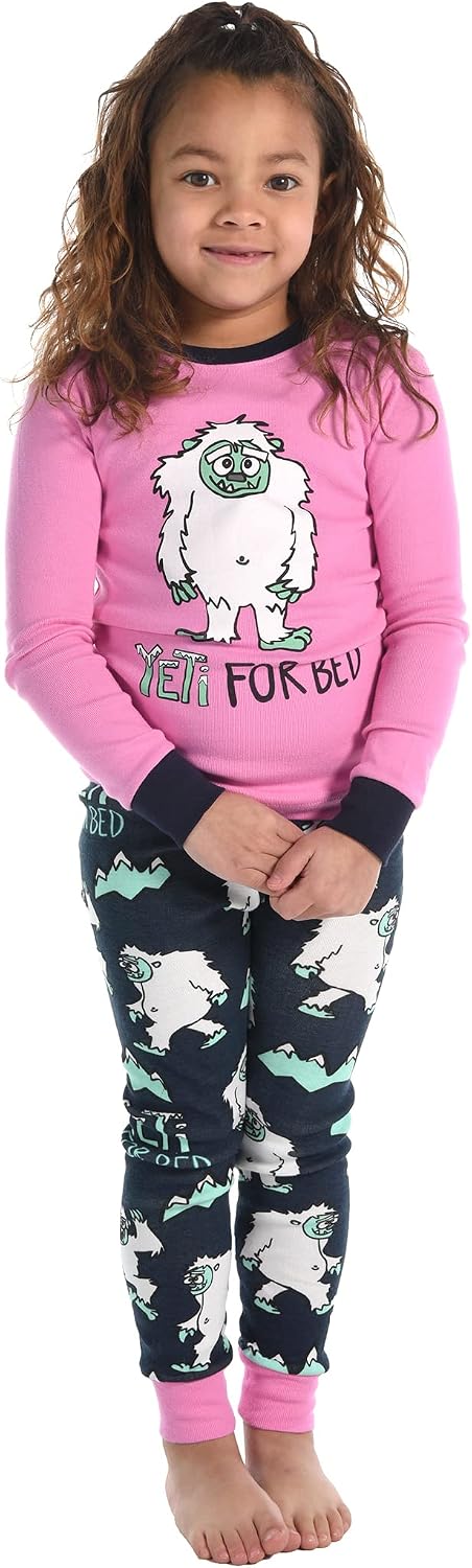 Lazy One Warm Long-Sleeve PJ Sets for Girls and Boys, Funny Animal Kids' Pajama Sets, Cozy, Comfy