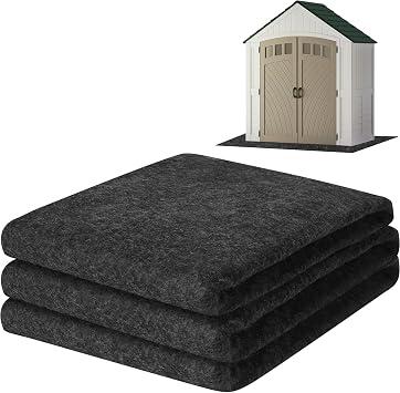 ToLanbbt Outdoor Storage Shed Floor Mat, 8.2 x 6 FT Waterproof Carport Mat, Washable Furniture Pad with Non Slip Backing for Dust, Oil, Protection, Storage Shed Not Included