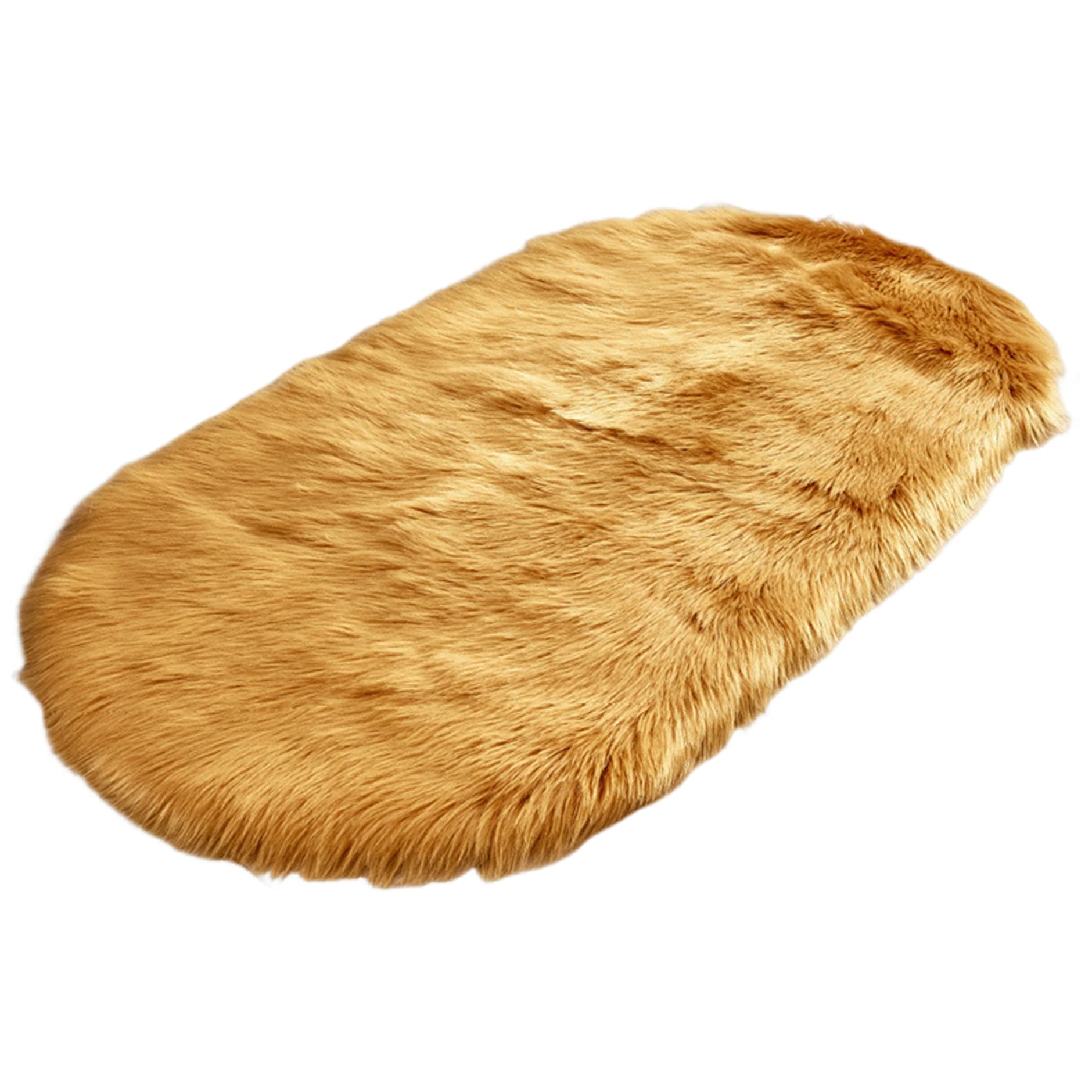 Tapis de chambre doux moelleux antidérapant petit tapis de cuisine lavable or Gcroet