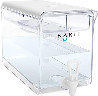 Nakii Water Filter Dispenser with 2 Filters - 18-Cup Water Dispenser with 300 Gallons Capacity Long-Lasting NSF-Certified ...