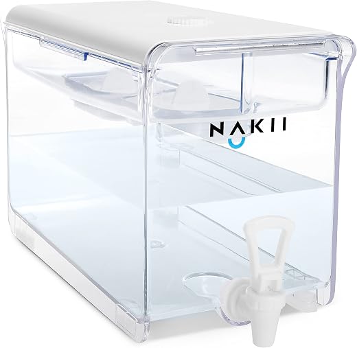 Nakii Water Filter Dispenser, XL 18 Cups Filtered Water, Long Life Span 300 Gallons