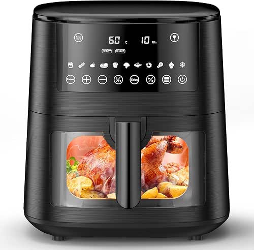 Heißluftfritteuse Airfryer mit Sichtfenster 7,2L, 11-in-1 Air Fryer XXL mit