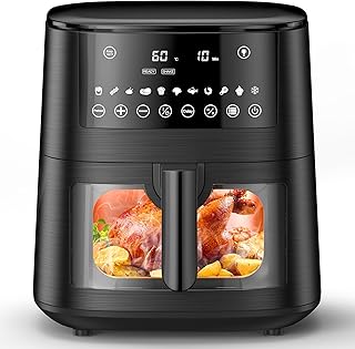 7.2 L Hot Air Fryer Airfryer with Viewing Window, 13-in-1 Air Fryer XXL with Keep Warm, Preheating Function & Defrost, Sha...