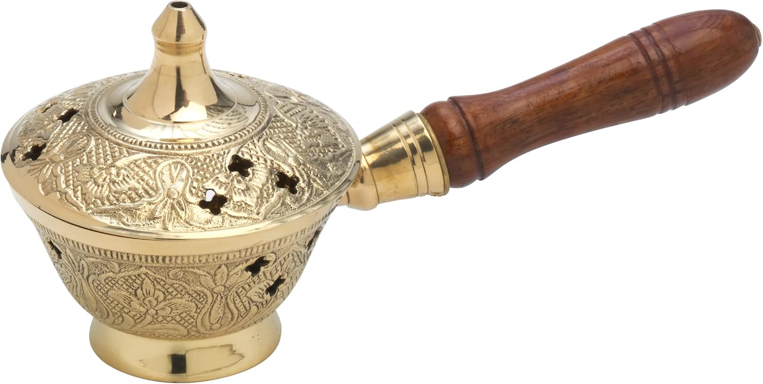 Handmade Coppertone Iron Incense PAN – 3.15 Inches Diameter, Copper Finish Burner for Charcoal & Resin Incense, Artisan Craftsmanship from India