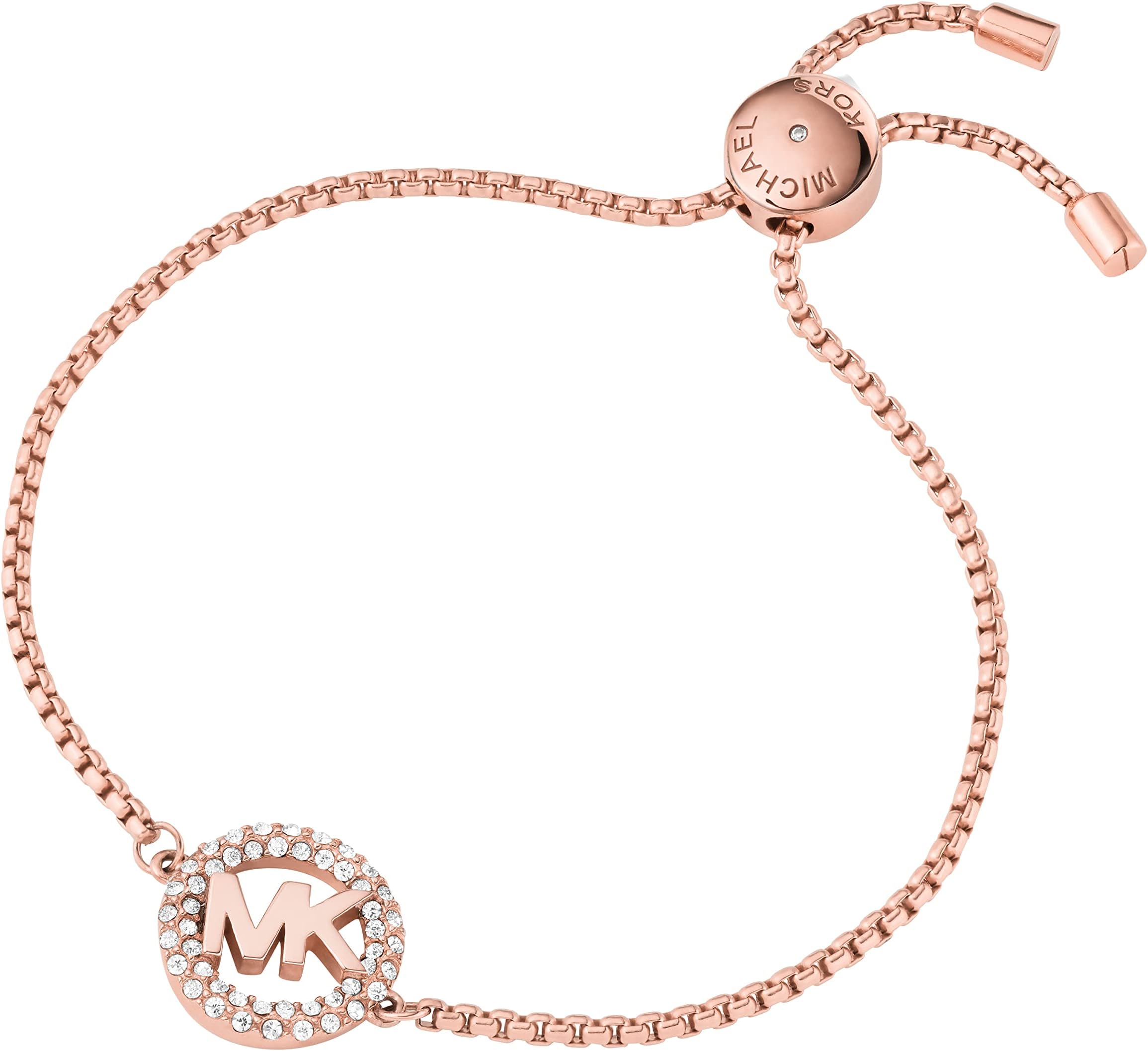 "Blush Rush" Bead Bangle Bracelet, Stainless Steel