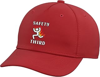 Funny Safety Third Sarcastic Running Man Figure Parody Adjustable Baseball Hat