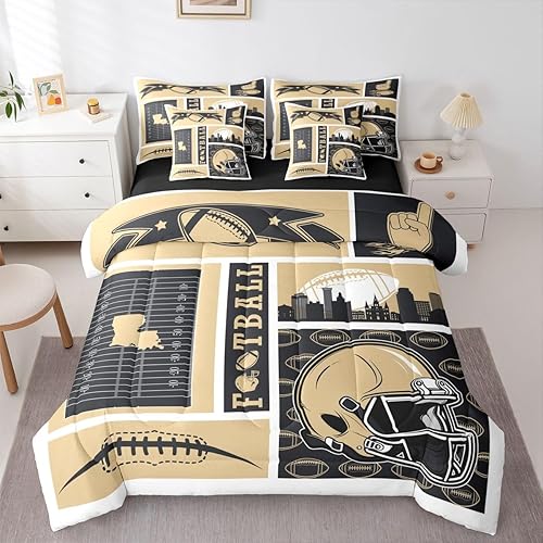 Erosebridal Sports Queen Bedding Set, Football Game Bed in A