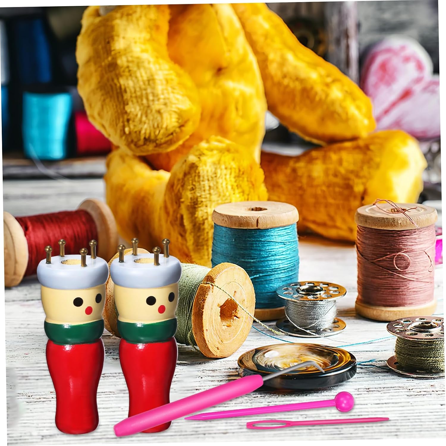 FAVOMOTO 4pcs Doll Making Kit Knitting Looms Knitting Ornament DIY Weaving Kit for Girls