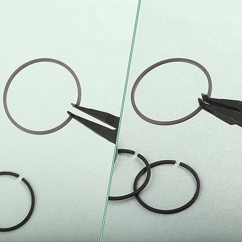 Miniatura 4 de Alicates de anillo de bloqueo de punta de ángulo de 9 pulgadas Alicates especiales con acabado negro para quitar la instalación de anillos de