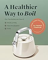 Vista 5 de Caraway Hervidor de Té Silbante de 2 Cuartos - Tetera de Acero Inoxidable Duradera - Hervido Rápido, Compatible con Cualquier Estufa - No Tóxico