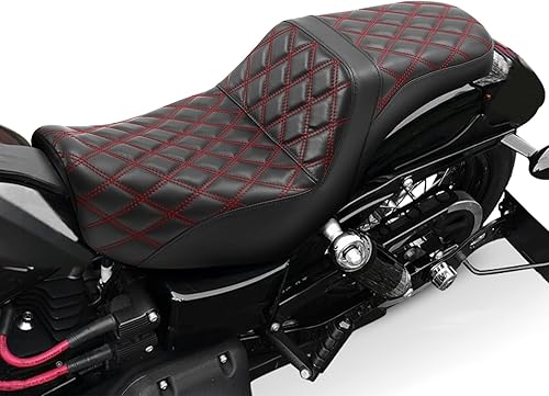 Vista 167 de Asiento de motocicleta para conductor y pasajero, apto para Harley Dyna Wide Glide Low Rider Street Bob Fat Bob FXDF Super Glide Custom FXDC
