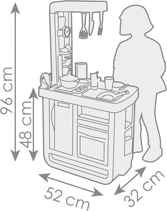 Smoby, 310824, Bon Appetit Kitchen, Functional, Accessory, Battery, Voice, 23 Pieces Accessories