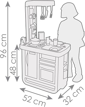 Smoby, 310824, Bon Appetit Kitchen, Functional, Accessory, Battery, Voice, 23 Pieces Accessories