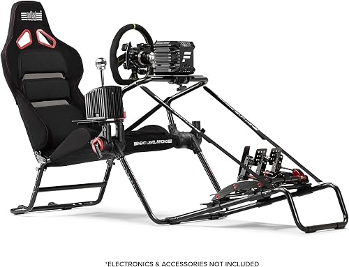 Next Level Racing GTLite Pro Foldable Racing Cockpit | GT Style Seat | Direct Drive Ready 13NM | Shifter Handbrake Included | Compact Sim Racing Cockpit - 4