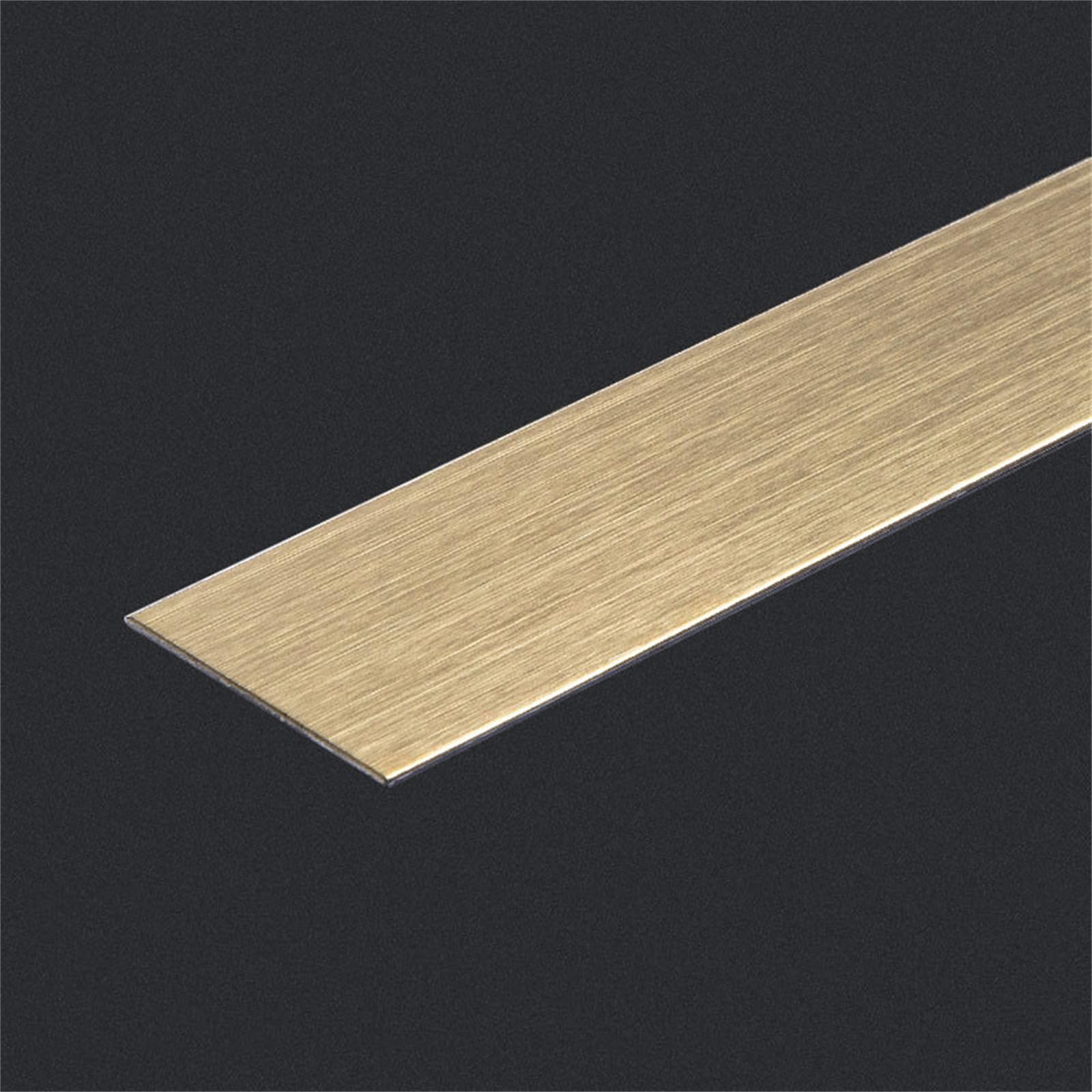 Qipn Brushed Gold 10Ft Self Adhesive Metal Trim Flexible Metalized Molding Trim Stainless Steel Wall Trim Molding Metallic Decorative Trim For Ceiling, Mirror Frame And M(Size:width 5Cm/2Inch,Color:brushed Gold)