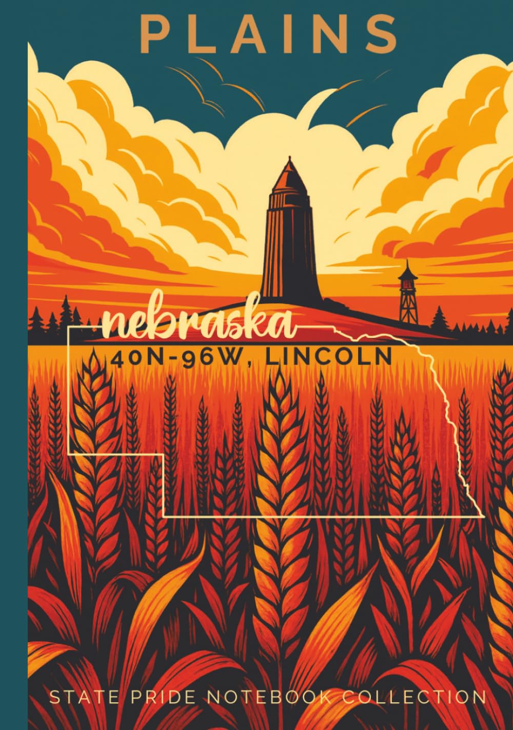 State Pride Notebook Collection: Nebraska (Midwest) – Plains (40N-96W, Lincoln) | Compact Edition: State-Themed Notebook with Affirmations & Unique ... U.S. State or Territory You Love with Pride