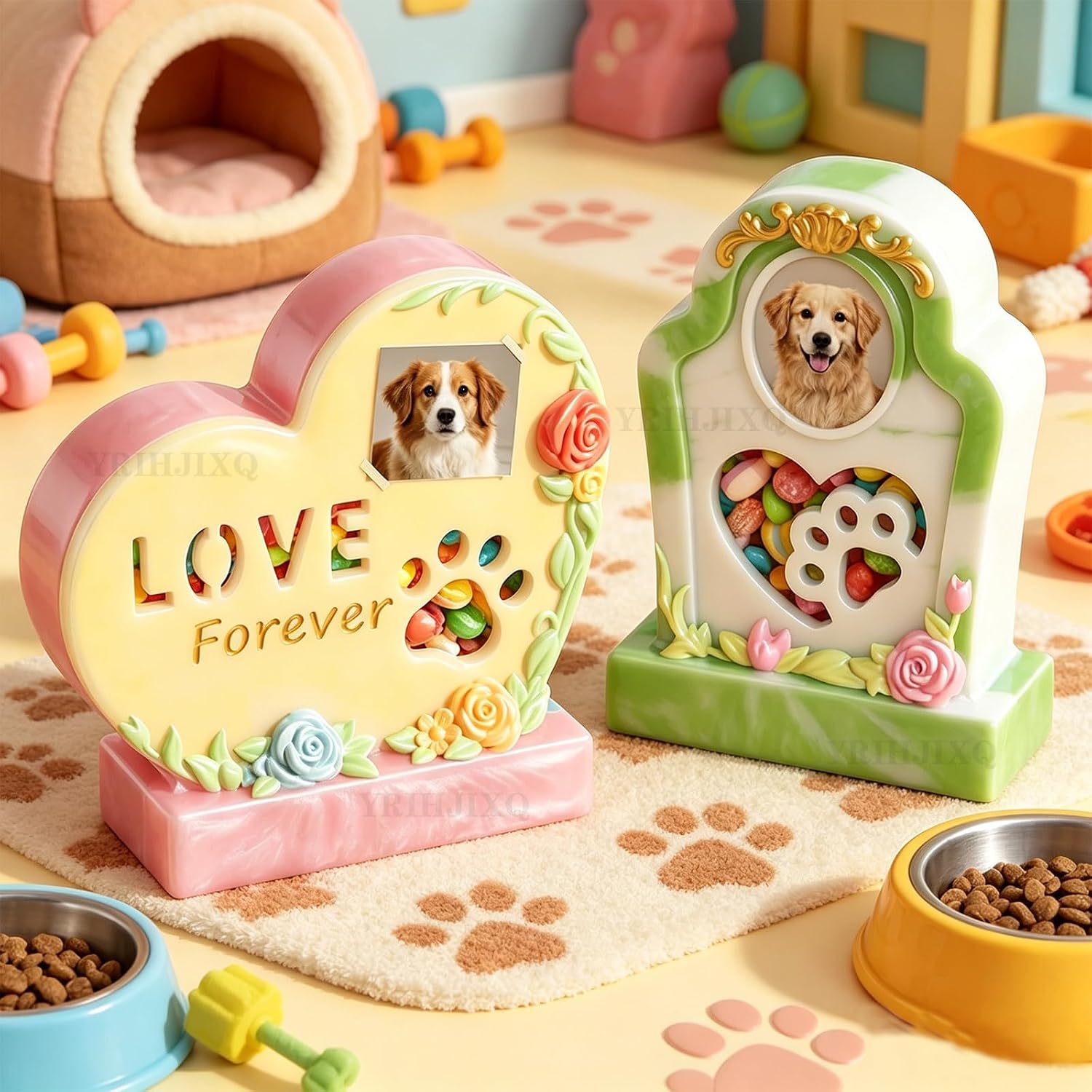 2Pcs Epoxy Resin Casting Molds Pet Memorial Resin Molds Picture Frame Mold