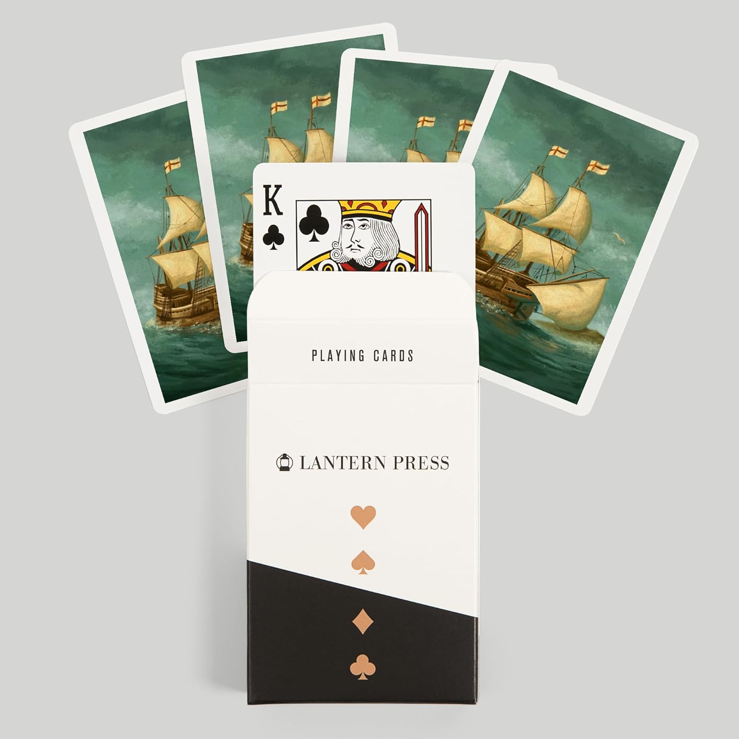 Lantern Press Mayflower, Thanksgiving Oil Painting, 52 Playing Cards for Adults, Poker Size Card Deck