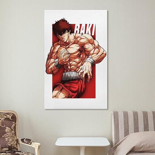 Miniatura 7 de Póster de anime de lucha Baki The Grappler Muscle Man Fitness Decor Poster (14) lienzo para decoración de pared, decoración de habitación,