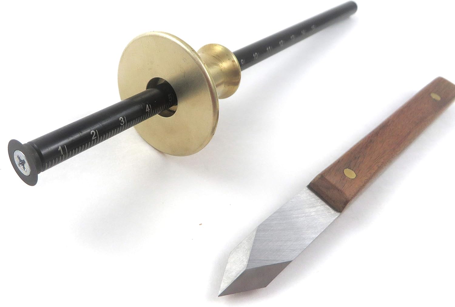 Taytools 773338 3 Piece Dovetail Layout Kit with Dovetail Marking Jig with 1:5 and 1:8 Slopes, Mikov Marking Knife and Wheel Marking Gauge