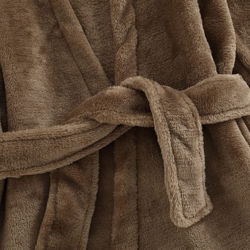 Tempura Kids Girls Boys Girls Christmas Bathrobe Hooded Long Sleeve Robe Sleepwear Pjs with Belt4