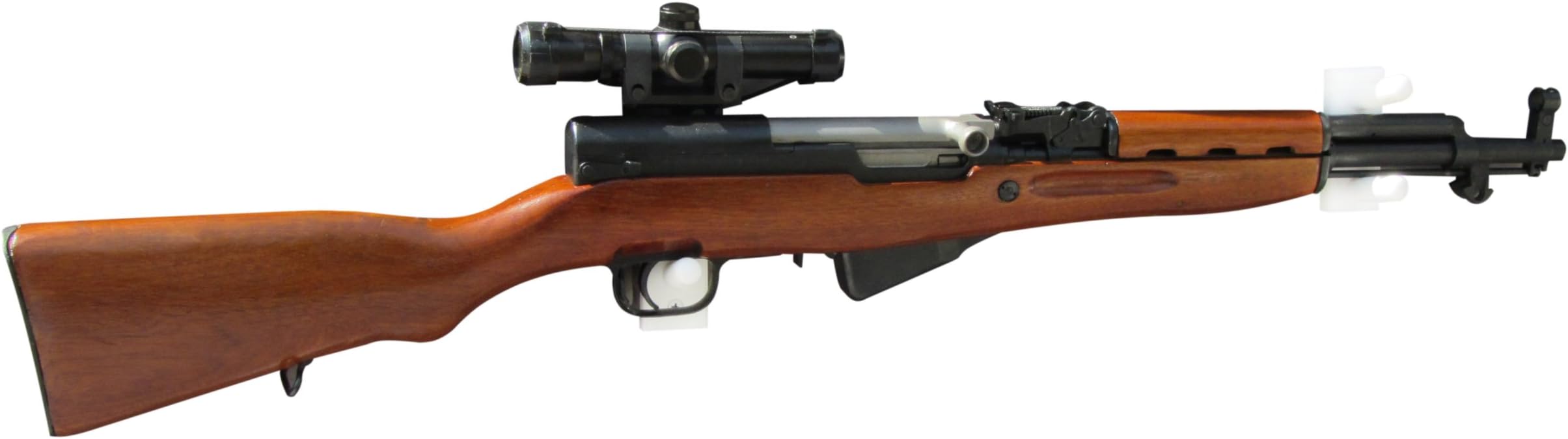 Gun Ideas Designer White Horizontal Wall Mount for an SKS Rifle (Made in The USA)