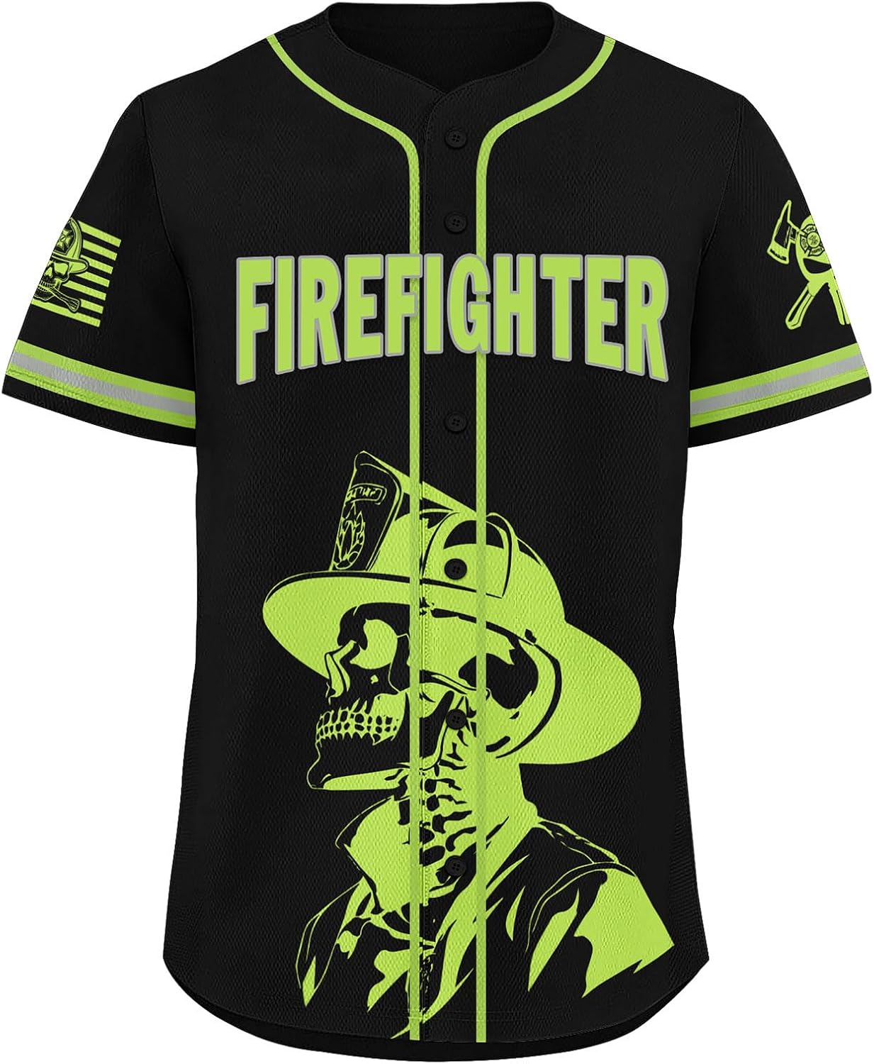 Firefighter Baseball Jersey for Men Women, First Responder Fire Dept Fire Rescue Shirt, Fireman Gift for Dad Husband