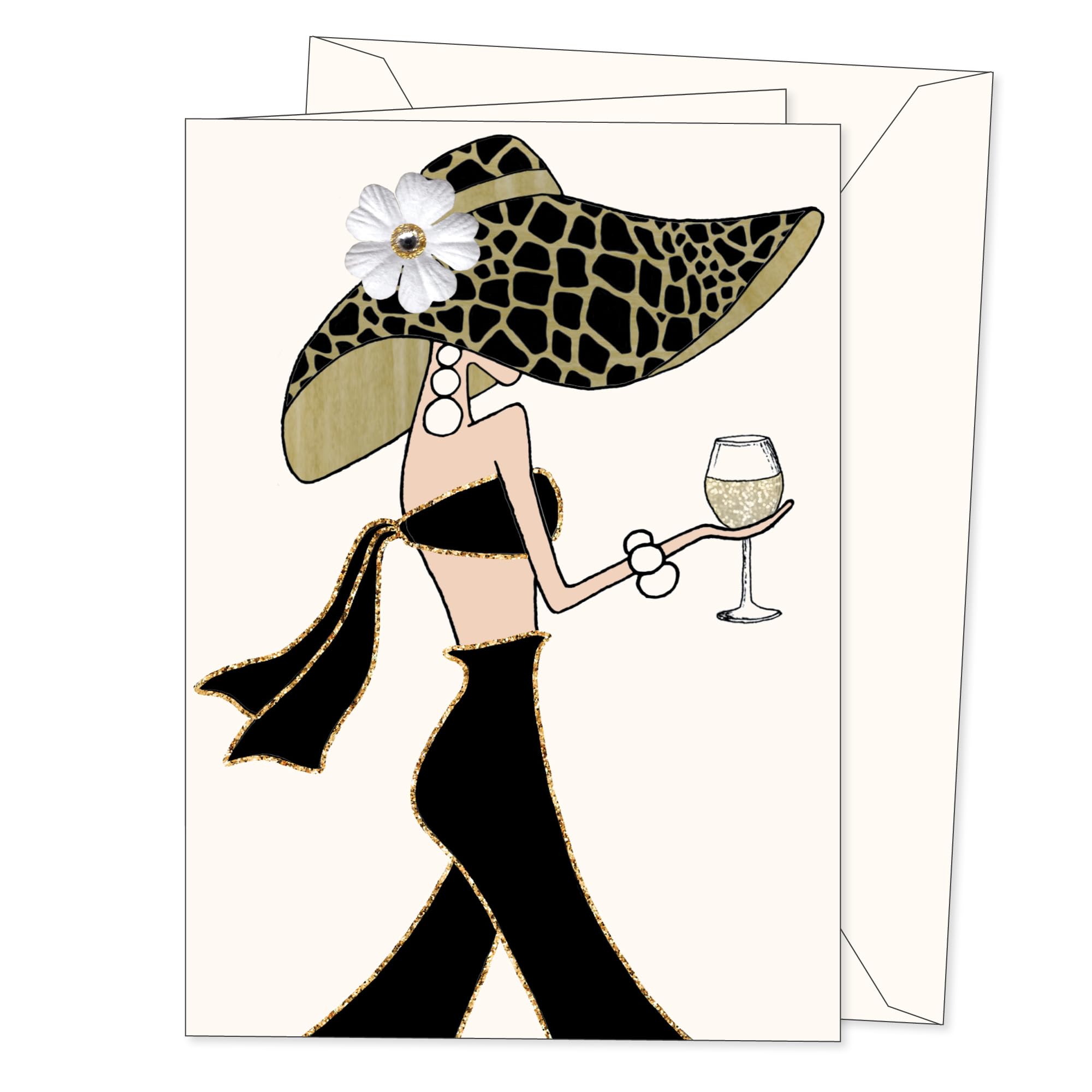 SHADE TREE GREETINGS Classy Card Collection general greeting card by s.e. hagarman Designs (Sip & Stroll Gal)
