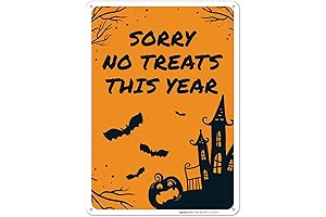 Halloween Decorations Sorry No Trick or Treat Sign