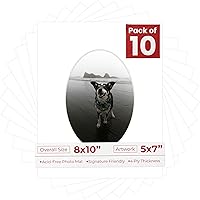 Vista 34 de Tapete de 8 x 10 pulgadas, corte biselado para fotos de 5 x 7 pulgadas, con apertura de tablero de fotos ovalado blanco precortado, sin ácidos, mate