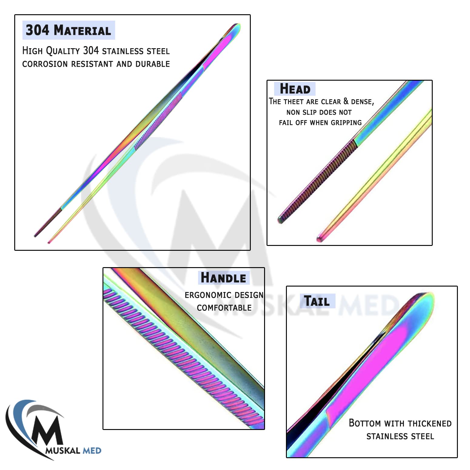 Pinzas rectas de acero inoxidable para acuario, para peceras, plantas acuáticas, mango largo, pinzas de alimentación de reptiles, 61 cm, multicolor