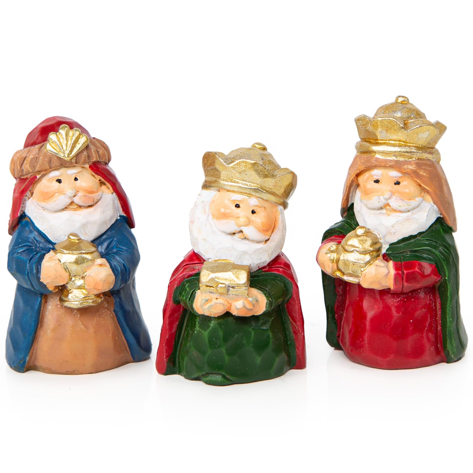 Logbuch-Verlag Juego de 3 minifiguras de Navidad Caspar Melchior Balthazar, 3,5 cm